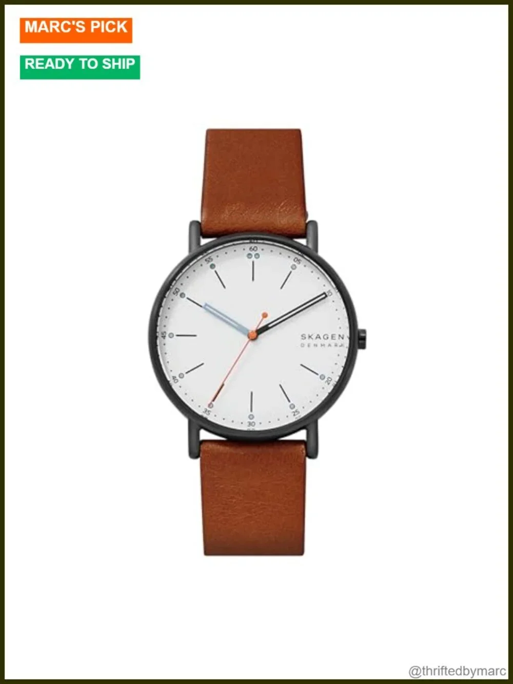 Minimalist Stainless Steel Watch with Leather Strap